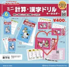 タマ＆フレンズ ミニ計算・漢字ドリル キーホルダー 漢字ドリル6年