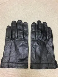 （K11259）DAKS ダックス　黒　レザー　手袋　メンズ