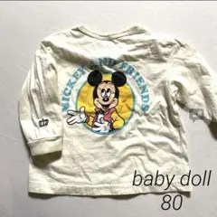 ミッキー　ロンT ベビードール 綿100% ディズニー