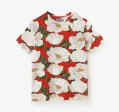 高島縮 40/40 半袖Tシャツ／牡丹華（ぼたんはなさく）　新品未使用　XSのサムネイル