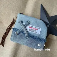 小さなバッグ用に✨[628]デニム ＊ コンパクト財布