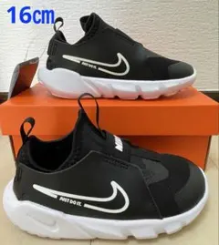 ⑤新品ナイキNIKE☆フレックスランナー16㎝ブラック/ホワイトフォト002