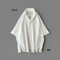 TICCA ティッカ スクエアビッグシャツ オーバーサイズ コットン 白のサムネイル