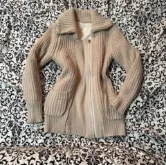 00s 平成初期 お兄系 変形ジップ ニット y2k ダブルジップ ivory