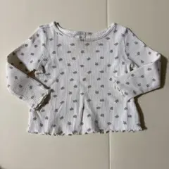 baby GAP ワッフル 長袖Tシャツ 花柄 12-18m