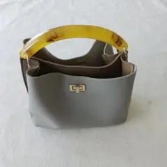 グレー ミニマリスト ハンドバッグ