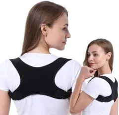 姿勢サポーター フリーサイズ 猫背 背中美人 男女兼用 通気性 肩こり改善