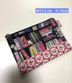 ポーチ※ビリー本棚・コテージパッチワーク・プロヴァンスローズ＊ハンドメイド