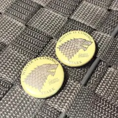 GoT ゲーム・オブ・スローンズ スターク 冬来たる 缶バッジ2個セット