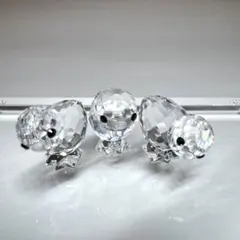 Swarovski スワロフスキー クリスタルガラス ひよこ 鳥 置物 3匹