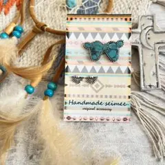 ★ミニコンチョピアスセット★ 2ペア　ターコイズ