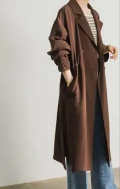 アーバンリサーチURBAN RESEARCH ドロストトレンチコート ブラウン