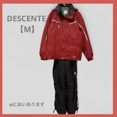 DESCENTE 【M】 スキーウェア 上下セット レッド ブラック