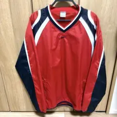 NIKEナイロンプルオーバー　ピステ XL レッド 90’s