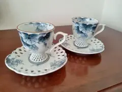 有田焼 琴峰窯カップ＆ソーサー 2客セット