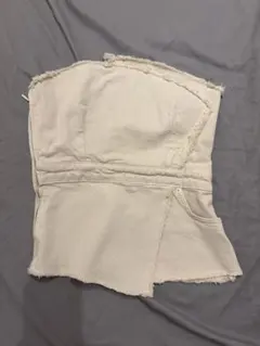 【新品未使用】ZARA ベージュ ベアトップ XS