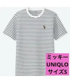 UNIQLO ユニクロ ディズニーランド ミッキー ボーダー Tシャツ