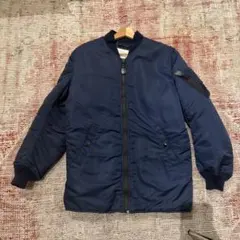 HOUSTON ヒューストン ロング丈 MA-1 フライトジャケット S 着画有