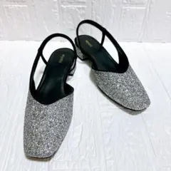 PIPPICHICシルバー グリッター ポインテッドトゥ パンプス - メルカリ
