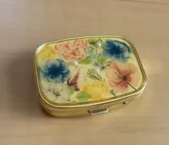 花柄金属製アクセサリーケース