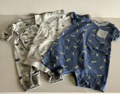 ベビーロンパース 3着 べべ 60cm／コストコ6M／GAP 70cm