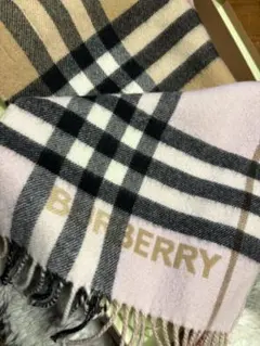 BURBERRY チェック柄マフラー ピンク/ベージュのサムネイル