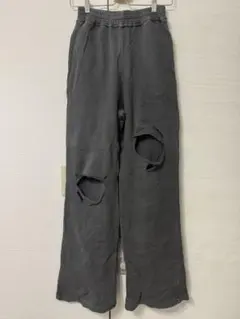 kastaneダメージ加工 スウェットパンツ Mサイズ ダークグレー