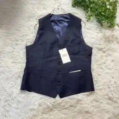 《新品》TAKEO KIKUCHI ジレ ネイビー M ビジネス フォーマル
