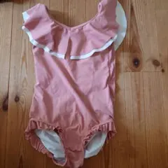 フリル付きワンピース水着 120サイズ ピンク