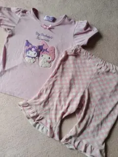 マイメロ　クロミ パジャマセット ピンク 110cm