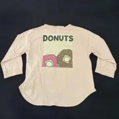 BREEZE ドーナツ柄 長袖Tシャツ ピンク 110cm