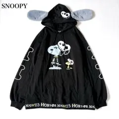 タグ付き未使用品♡USJ限定 スヌーピー ハロウィンホラーナイト パーカー Lのサムネイル