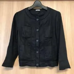PLST ノーカラージャケット 濃紺のサムネイル