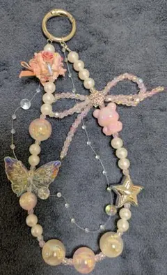 カラフルモチーフの携帯ストラップ