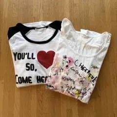ラグランスリーブTシャツとグラフィックTシャツセット