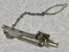 レトロなタイピン【m1738 刻印 ネクタイピン ビンテージ silver