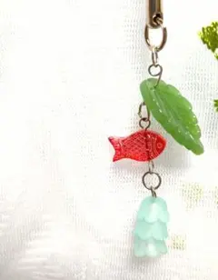 M[新作未使用]赤い金魚のストラップ