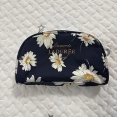 LADURÉE 花柄ポーチ ネイビー