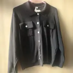 HK WORKS LONDON ブラックカーディガン LL　しまむら