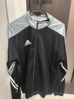 adidas ブラック/グレー ジャージ　y2k トラックジャケット　90s
