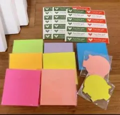 カラフル付箋とメッセージシールセット
