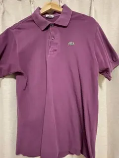 古着LACOSTE パープル ポロシャツ