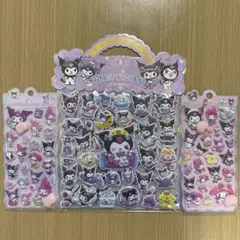 人気✨ クロミ マイメロ ぷくぷくシール3枚セット 大きめサイズ入り 可愛い