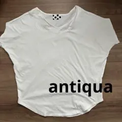 【ANTIQUA 】アンティカ ホワイト 半袖 Tシャツ オーバーサイズのサムネイル