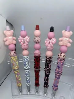 カラフルビーズボールペン