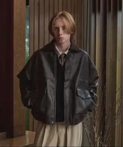 LURAKU A2レザージャケット ブラウン Mサイズ