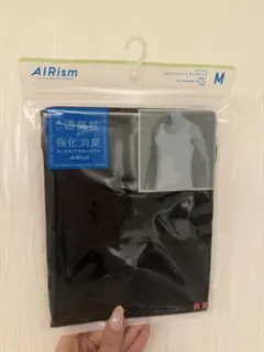 ユニクロ　エアリズム　デオドラントメッシュタンクトップ　ブラック　Mサイズ