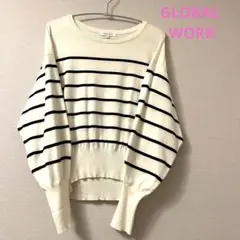 GOBAL WORK ボーダー　長袖　ニット　S