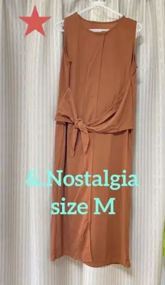 &.Nostalgia★テラコッタ ウエストリボンワンピースMのサムネイル