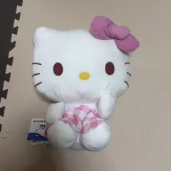 ハローキティLLぬいぐるみピンクチェックver.